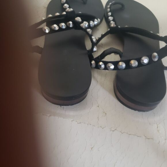 Zigi Soho Black Studded Sandal Sz 6.5 Great Condition! EEE - Picture 4 of 5